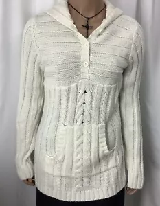 Arizona Sweater Womens XL Hoodie Pullover Beige Front Pocket JAP250320/JP1 - Picture 1 of 8