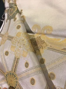 60% Silk 40% cotton  jacquard brocade heavy all natural fabric home decoration - Picture 1 of 6
