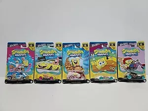 HOT WHEELS SPONGEBOB SQUAREPANTS 25TH ANNIVERSARY 2024 COMPLETE SET OF 5🔥🔥🔥 - Picture 1 of 23