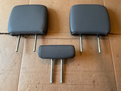 Dodge Ram 2500 2013-18 Power Wagon cuero negro y gris juego de reposacabezas trasero OEM Foto 1 de 4