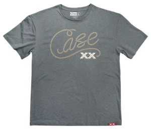T-shirt CASE XX Knives logo corda 41183 grigio scuro misto cotone X-Large - Foto 1 di 2