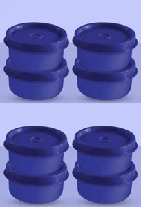 Tupperware Minis Smidgets Juego de 8 con sellos herméticos líquidos azul marino nuevo - Imagen 1 de 1