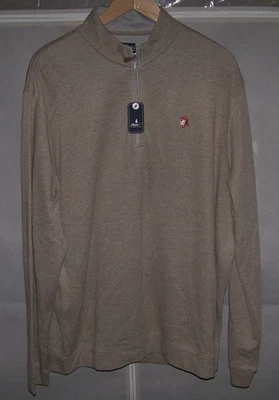 NEW JOHNNIE-O 1/4 Zip Golf Pullover Sweater Shirt GASPARILLA INN & CLUB XL Khaki - Image 1 of 4