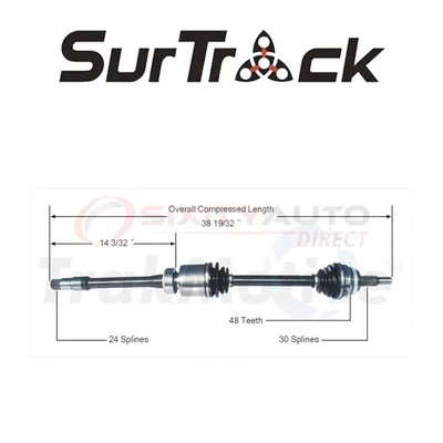 SurTrack CV Axle Shaft for 2005-2012 Toyota Avalon 3.5L V6 - Constant on Foto 1 de 4