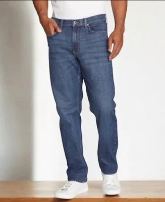 Pantalones de mezclilla elásticos de calce recto clásicos azules talla 40 X 30 Eddie Bauer para hombre Foto 1 de 4