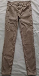 NUEVO CON ETIQUETAS PANTALONES DE SARGA JEGGING TALLA 2R x28L para mujer AEO AMERICAN EAGLE CAQUI TOSTADO TIRO ALTO - Imagen 1 de 11