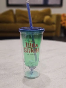 Cinemark 2025 Only In Theaters Lilo And Stitch Adorable Tumbler With Straw New - Picture 1 of 4