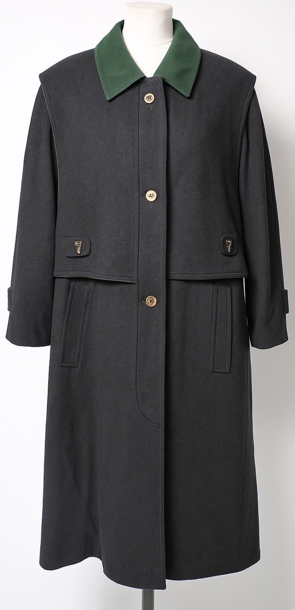 ジャケット・アウター old vintage cashmere 100% wool coat BLK Vintage Mens Overcoat 100% Italian Cashmere Black Coat Size