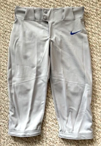 Nike Vapor Select Jugend NEU BQ6444-054 3/4 grau blau paspeliert Baseball Hose Größe M - Bild 1 von 8