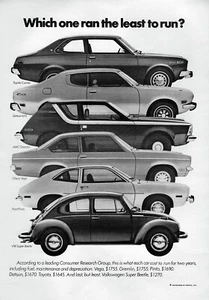 1973 Volkswagen Beetle Bug "Which One" Original Ad w/ Vega Pinto Gremlin - Picture 1 of 1