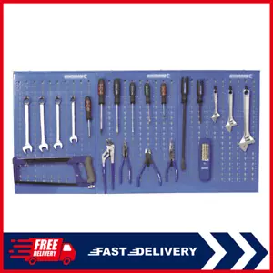 KINCROME 3PC Peg Board Set 40 Hooks Steel Pegboard Shed Garage Storage K7048 - Picture 1 of 2