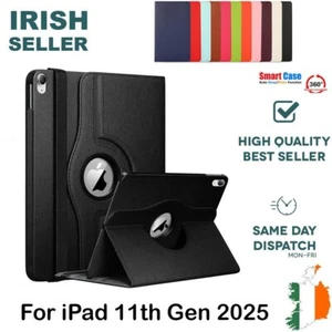 Pour iPad 2025 11ème Génération Étui Tablette 360° Rotatif Housse Cuir PU A3355 / A3356 - Photo 1/17