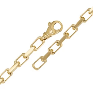 Brazalete de cadena de anclaje de eslabón liso de oro amarillo de 10 K 7,5" 5,5 mm 16,9 gramos - Imagen 1 de 5