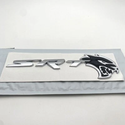 17-23 For Challenger SRT Hellcat Emblem Tailgate Decal Chrome Black Replacement Foto 1 de 4