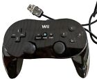Official Nintendo Wii Black Classic Pro Controller OEM Tested Wii U RVL-005 WC32