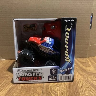 Red White Blue Bright Remote Control Bigfoot Monster Truck, 4340-6G NEW! - Image 1 of 3
