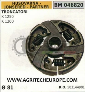 503144901 FRIZIONE COMPLETA TRONCATORE TRONCATRICE HUSQVARNA K 1250 1260 Ø81 - Picture 1 of 1