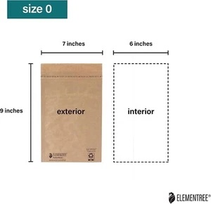 Papier gepolsterter Versandumschlag (Größe 0, 50, Stück) - Bild 1 von 7