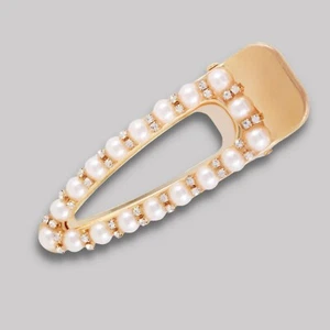 Pinza para el pelo GUESS tono dorado pavé y perlas de imitación - Imagen 1 de 4