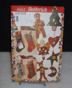 Butterick #4662 Button Stockings & Ornaments Pattern Uncut f/f  1996 - Picture 1 of 2