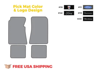 FITS 1955-1956 Ford Fairlane Floor Mat 4pc Loop Foto 1 de 4