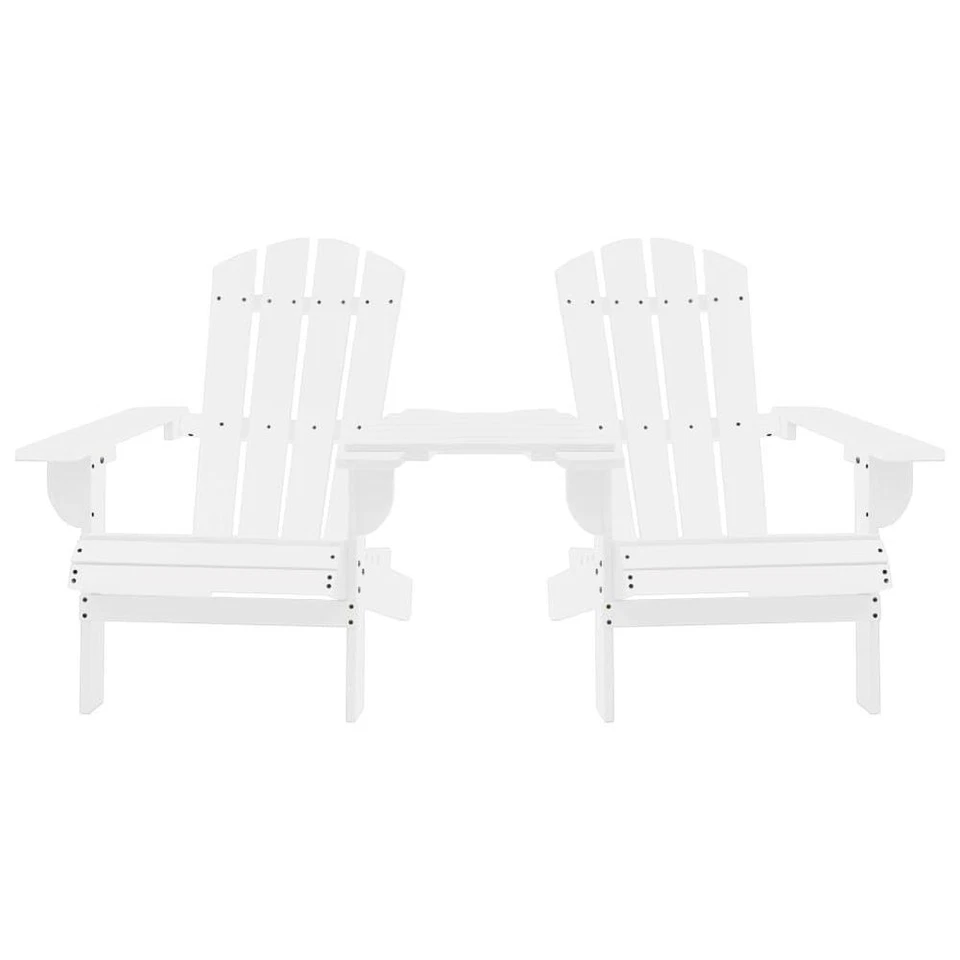 Sillas de patio Adirondack con mesa de té madera maciza abeto blanco Foto 1 de 1