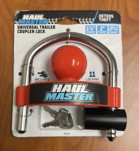 Haul MASTER Trailer Hitch Coupler Lock Anti-Theft Tow Tongue-Lock Key NEW - Foto 1 di 3
