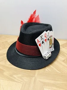 Spiel/Spielzeug schwarzer Lowrider Cholo Pachuco Hut mittig Falte geizige Krempe OG Würfel - Bild 1 von 10