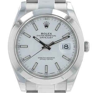 ROLEX DATEJUST II 126000 HERREN UHR EDELSTAHL WEISSES ZIFFERBLATT MIT BOX&ZERTIFIKAT 2019 - Bild 1 von 13
