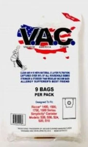RC C19-9 HEPA SYNTHETIC BAGS H10 9 PK SYNTHETIC (FITS 1500.1700,1800&S24) - Picture 1 of 1