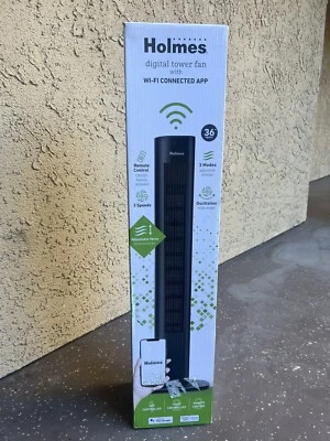 Ventilador de torre digital Holmes con aplicación conectada Wifi Foto 1 de 4