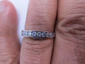 14K Gold Diamond Wedding Band Natural Diamond=1.00 Carat F-SI1 Value=$5,750 - Picture 1 of 9