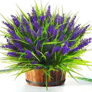Artificial Plants Outdoor, 20 Pcs Artificial Flowers Outdoor Fake Plants UV Resi - Picture 1 of 6