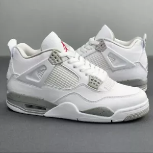 Nike Air Jordan 4 "White Oreo" Men's Mid-top retro basktball shoes-classic - Picture 1 of 6