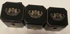 Lot Of 3 Vintage Juicy Couture Charm Boxes/cases--empty Storage W/attached Lid