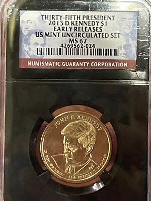 2015-D PRESIDENTIAL DOLLAR $1 KENNEDY MS67 NGC #024 - Image 1 of 2