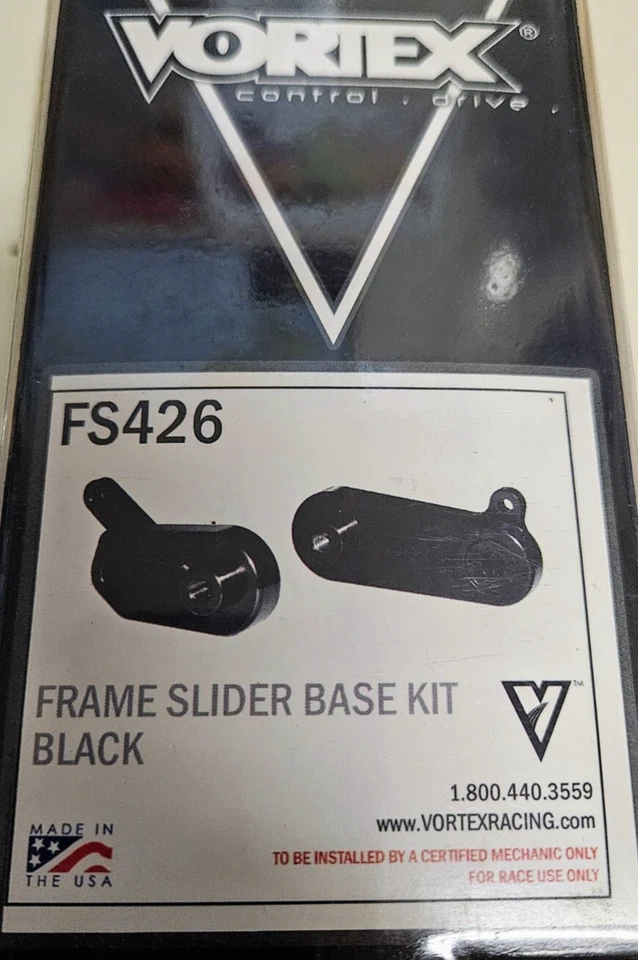 Bases deslizantes de marco de aluminio negro Kawasaki ZX6R Vortex 2009-2012 solamente - FS426 Foto 1 de 1