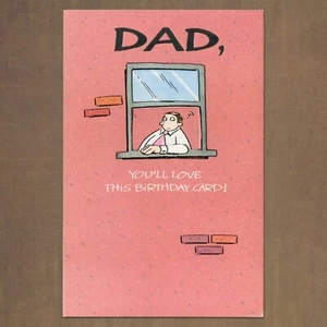 Tarjeta de cumpleaños divertida de American Greetings vintage sin usar para papá, hombre reparador humor - Imagen 1 de 6