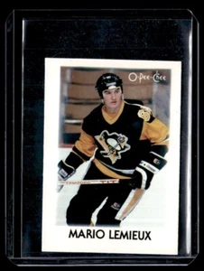 1987-88 O-Pee-Chee Leaders Mini Mario Lemieux #23 HOF - Picture 1 of 2