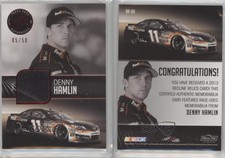 2013 Press Pass Redline Relics Red /50 Denny Hamlin #RR-DH