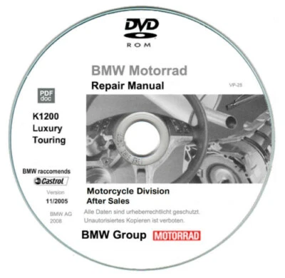 Bmw K1200 LT (1999-2010) manuale officina - repair manual su cd - Immagine 1 di 4