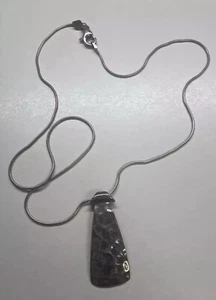 SILPADA Necklace Sterling Silver 925 Curved Hammered Pendant On 18” Chain - Picture 1 of 7