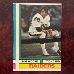 1974 Topps Set BOB MOORE ROOKIE DWIGHT WHITE MISCUT #168 OAKLAND RAIDERS NR-MINT - Picture 1 of 2