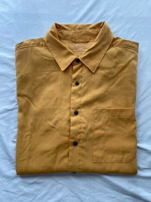 5.11 Tactical Button Up Shirt Mens Large Yellow Modal Military - Image 1 of 4