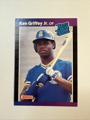 1989 Donruss Rated Rookie Ken Griffey Jr #33 *Denotes* Next to PERFORMANCE (D) - Image 1 of 4