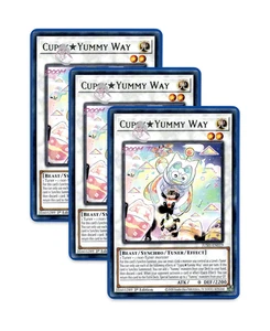 Yugioh! Cupsy Yummy Way JUSH-EN019 (Rare) 1st Ed 3x "Yummy Deck Support" - Picture 1 of 1
