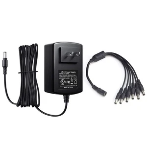 [UL-zertifiziert] AC zu DC 12 V 3 A Netzteil Adapter mit 6-Wege Splitter Kabel... - Bild 1 von 9