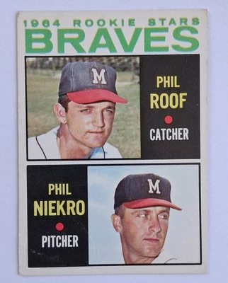 1964 Topps #541 Phil Niekro/Phil Roof Rookie Stars (muy bueno, excelente) Foto 1 de 4