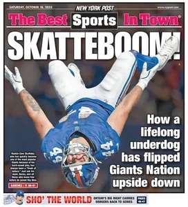 SKATTEBOOM CAM SKATTEBO STELLT GIANTS NATION AUF DEN KOPF NY POST 18.10. 2025 - Bild 1 von 1