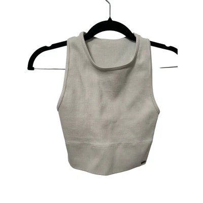 Hollister Gilly Hicks High Neck White Ribbed Tank Small - Image 1 of 3